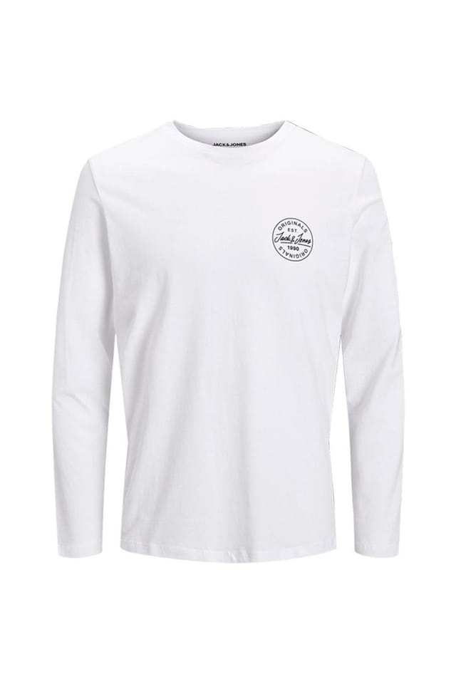 jack & jones Jack & Jones Men's Logo Casual T-Shirt 2 O-Neck Short Sleeve, White & Black, XXL - 2