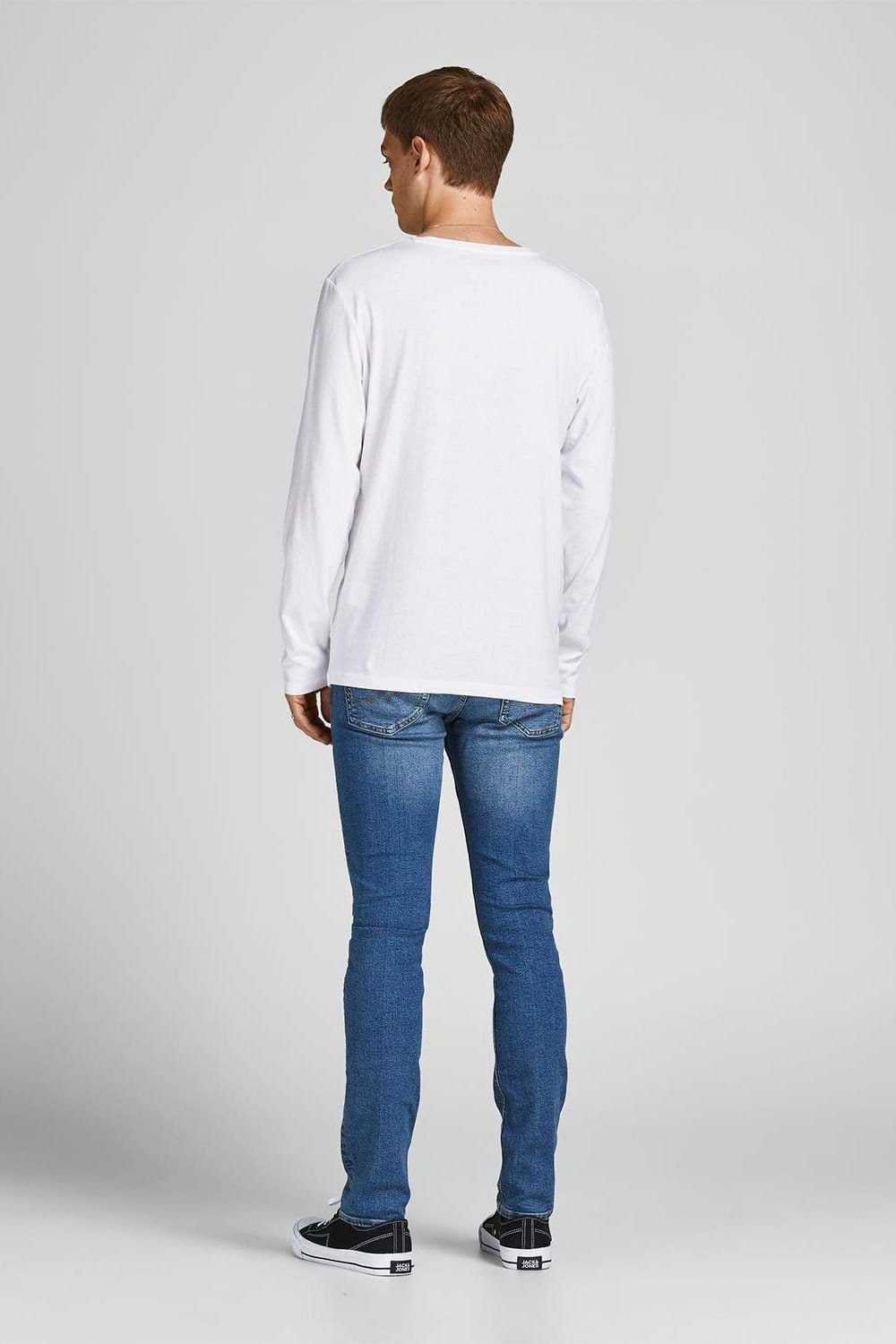 jack & jones Jack & Jones Men's Logo Casual T-Shirt 2 O-Neck Short Sleeve, White & Black, XXL - 4