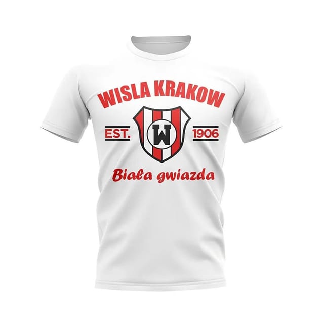 Wisla Krakow Wisla Krakow Men's Personalised Established Football T-Shirt in White - 2