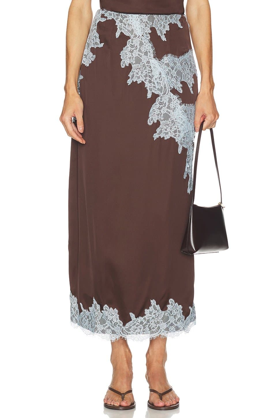 revolve Chocolate Melanie Skirt