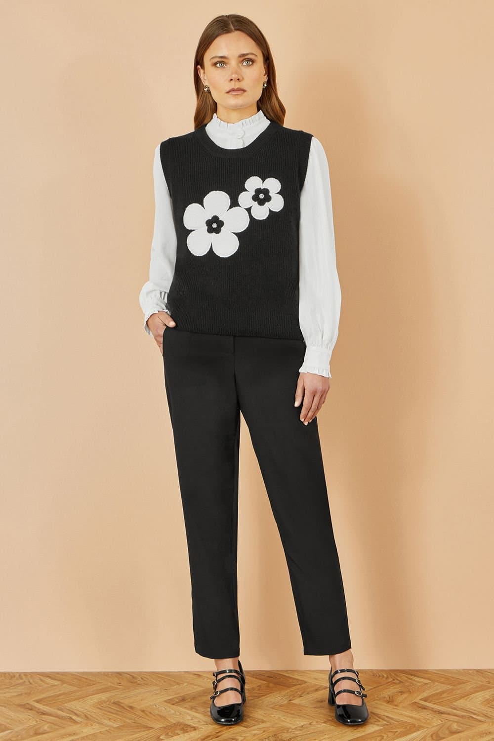 Yumi Yumi Women's Black Tailored Cigarette Trouser