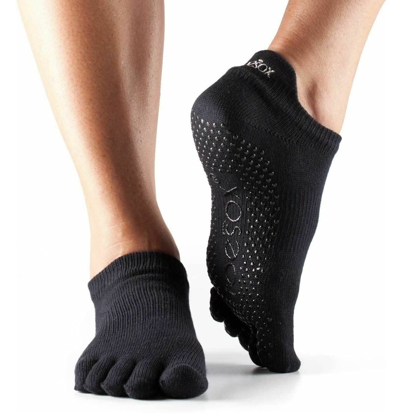 ToeSox ToeSox Men's Low Rise Toe Socks in Black