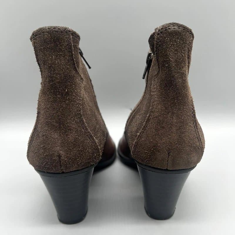 laura B Laura B Ankle Boots Brown Leather Heels Zips Womens Uk 8 EU 42