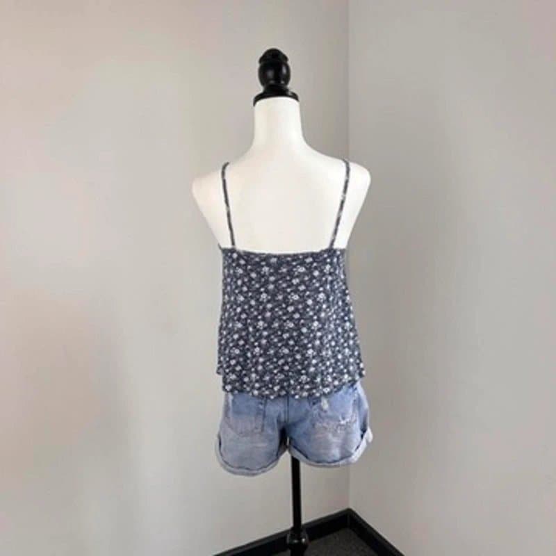 New Look Vintage New Look Floral Lace Trim Cami UK 10 | Vintage Style Y2K Top