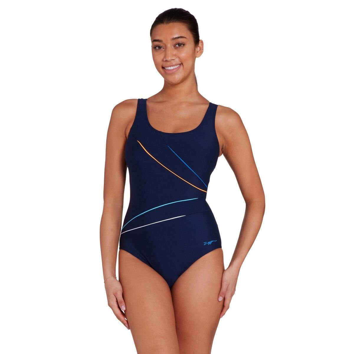 Zoggs Zoggs Women's Adjustable Macmaster Scoopback E+ One Piece Swimsuit in Black