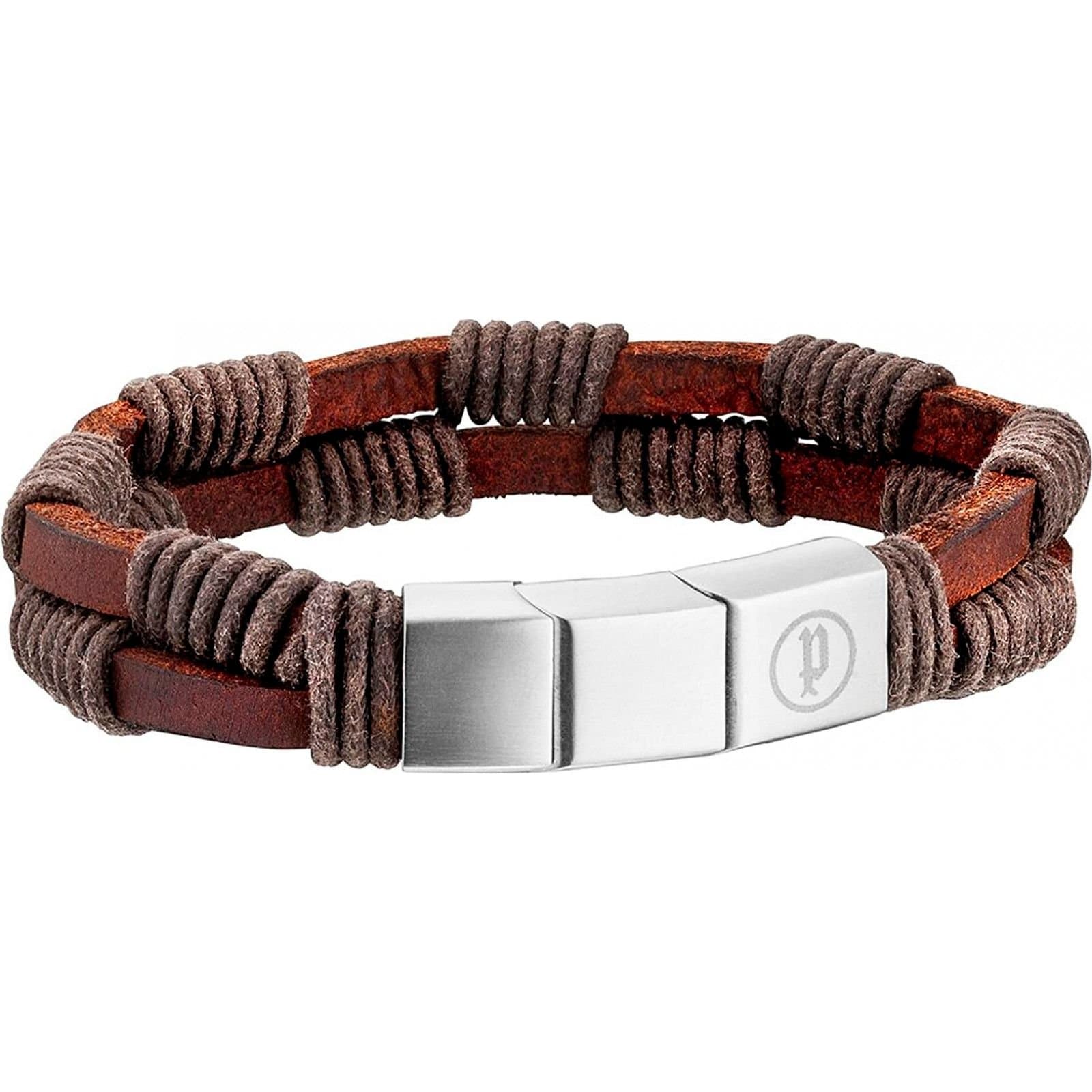 Police Police Men's S14AJL02B Bracelet in Brown