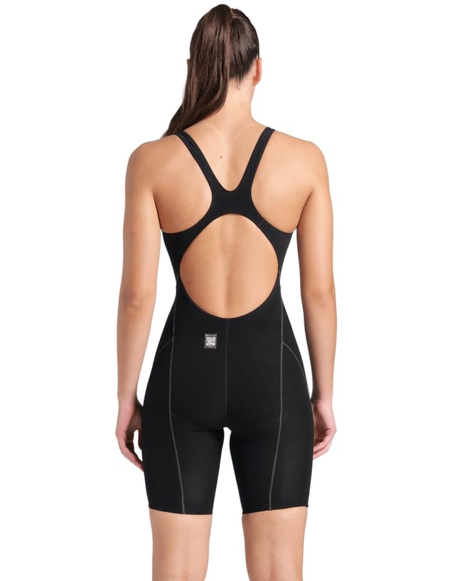 Arena Arena Women's Powerskin Impulso Open Back - Black/Teal in Black - 2