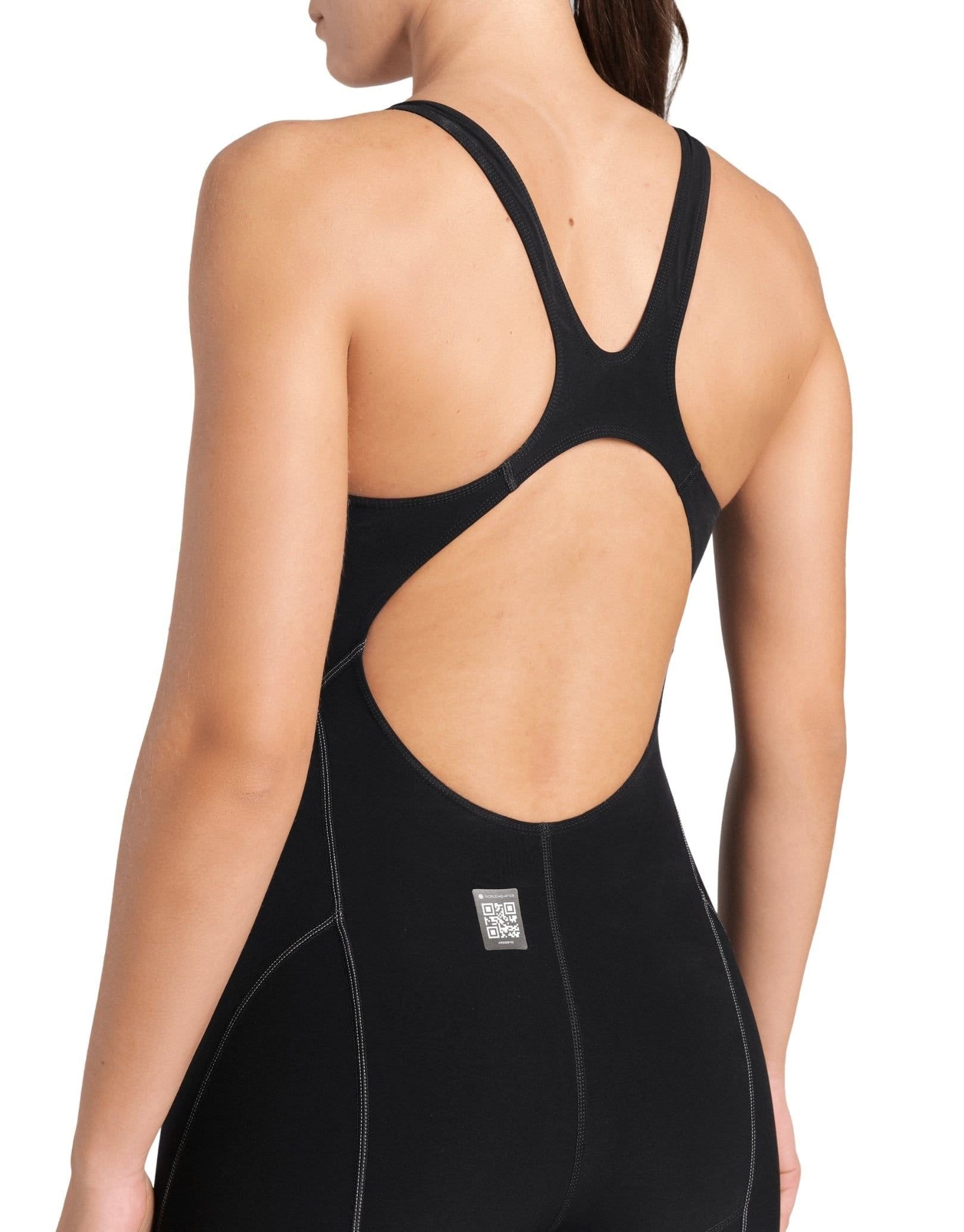 Arena Arena Women's Powerskin Impulso Open Back - Black/Teal in Black - 4