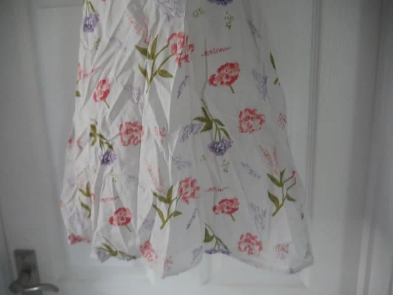 Carbon Carbon Dress Ladies Size 14 Cream Floral Flowers Cotton Summer Holiday Tea Dress