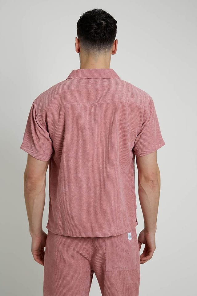 Native Youth Native Youth Men's Short Sleeve Lightweight Embroidered Relaxed Shirt in Pink - 2