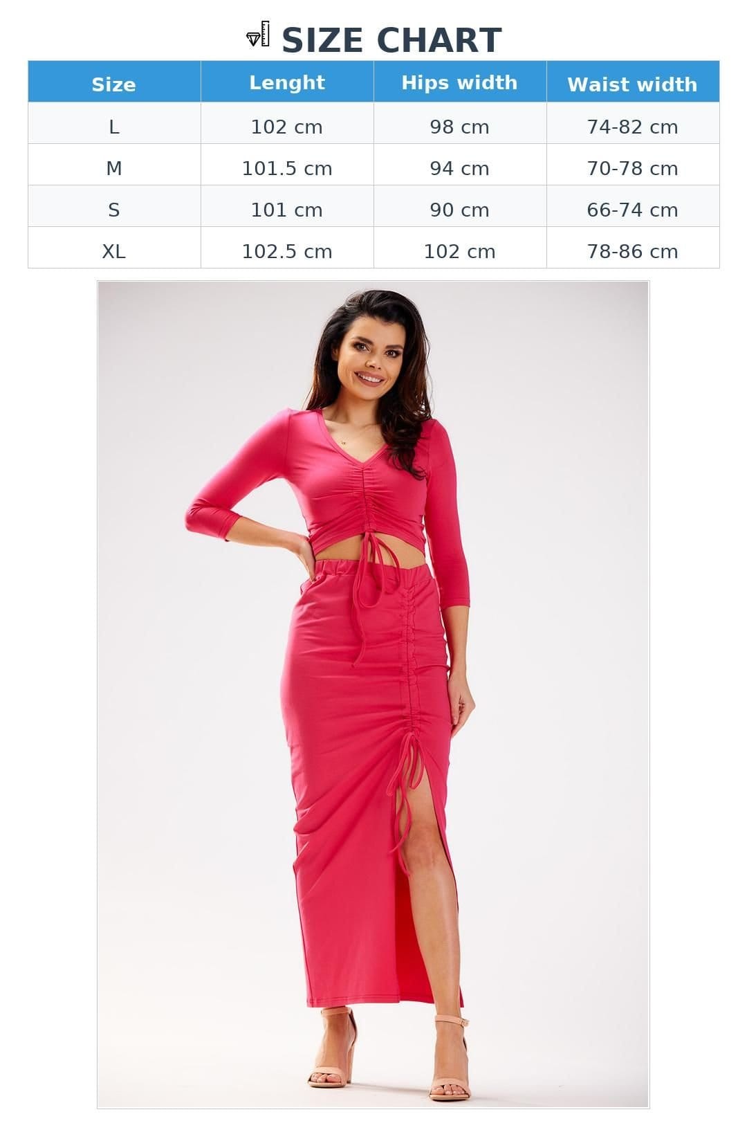 Love Lace Love Lace Women's Soft Knit Maxi Skirt with Slit in Pink - 4