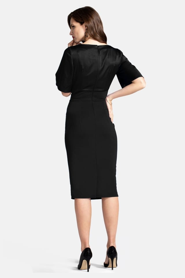 Hot Squash Hot Squash Women's Short Sleeve Cocktail Dress in Black - 3