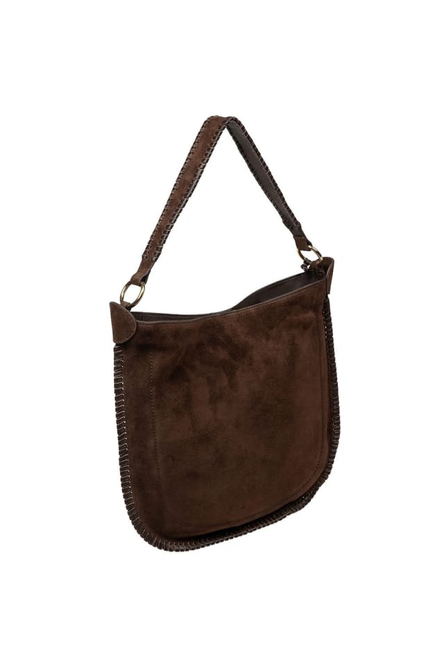 Cultured London Cultured London Women's 'Bonnie' Leather Shoulder Bag in Dark Brown - 3