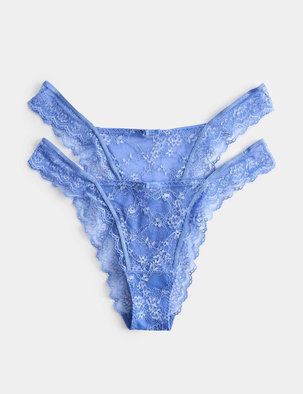 Marks & Spencer M&S Fresh Blue Lace Miami Knickers 2 Pack