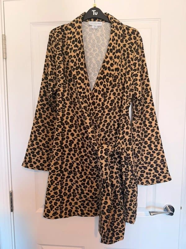 Never Fully Dressed Never fully dressed leopard print tuxedo dress