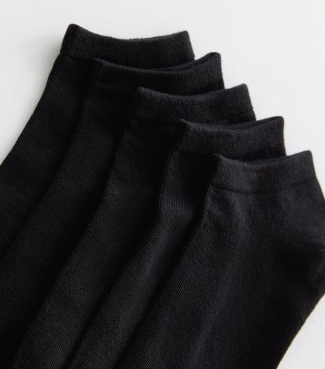 New Look Men's Mens Pack Of 5 Black Trainer Liner Socks New Look - 2