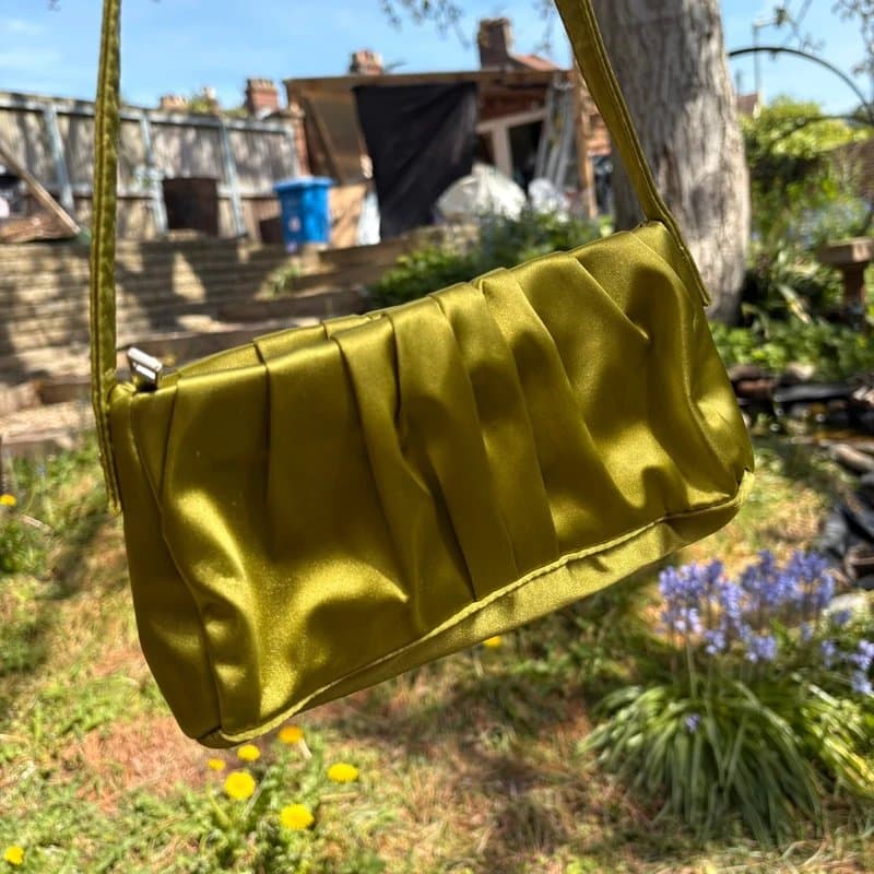 ASOS Green Satin Bag