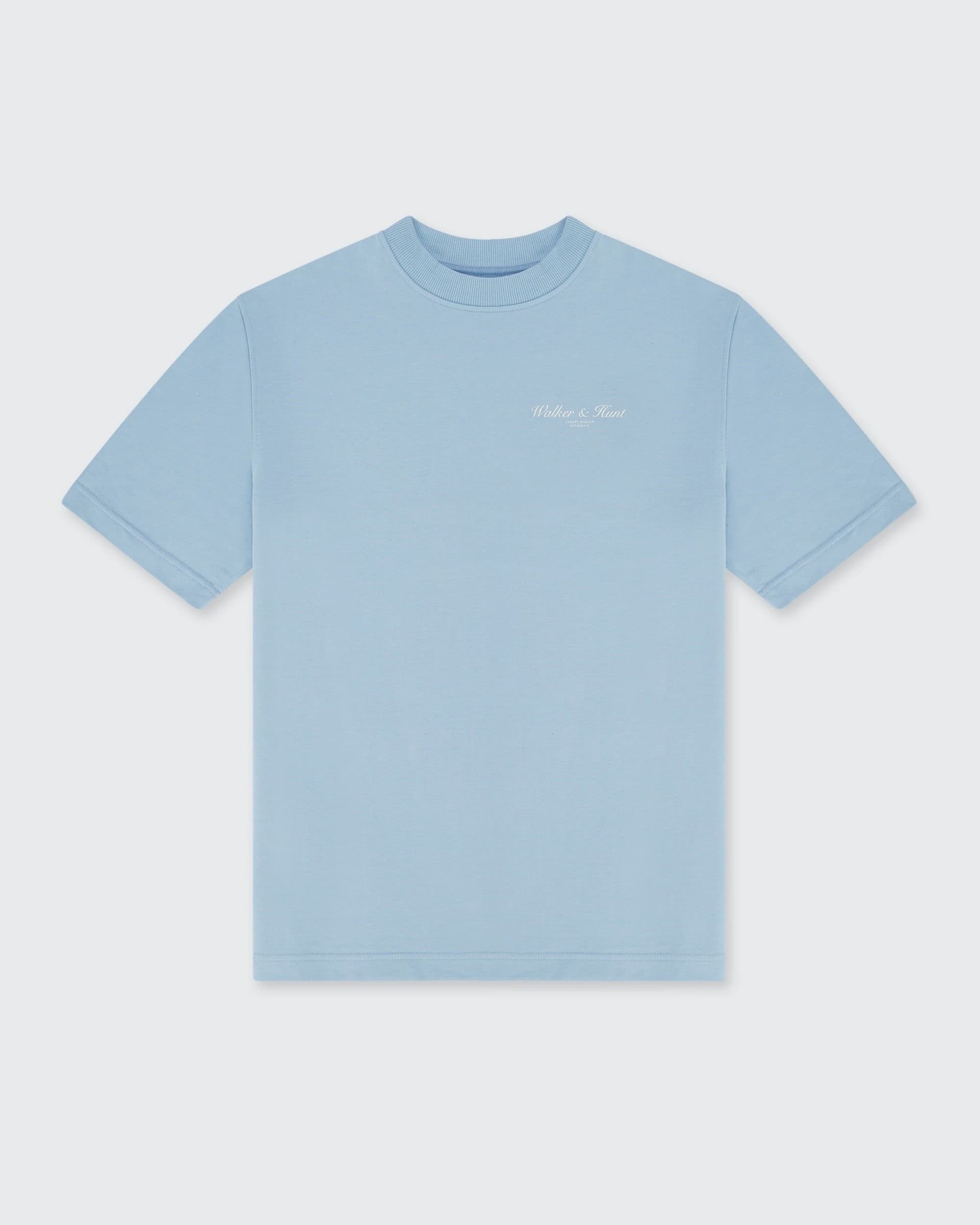 Walker & Hunt Walker & Hunt Men's Atelier' Tee in Baby Blue