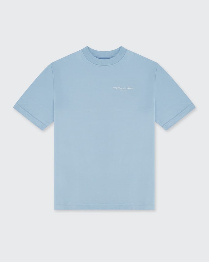 Walker & Hunt Walker & Hunt Men's Atelier' Tee in Baby Blue - 1