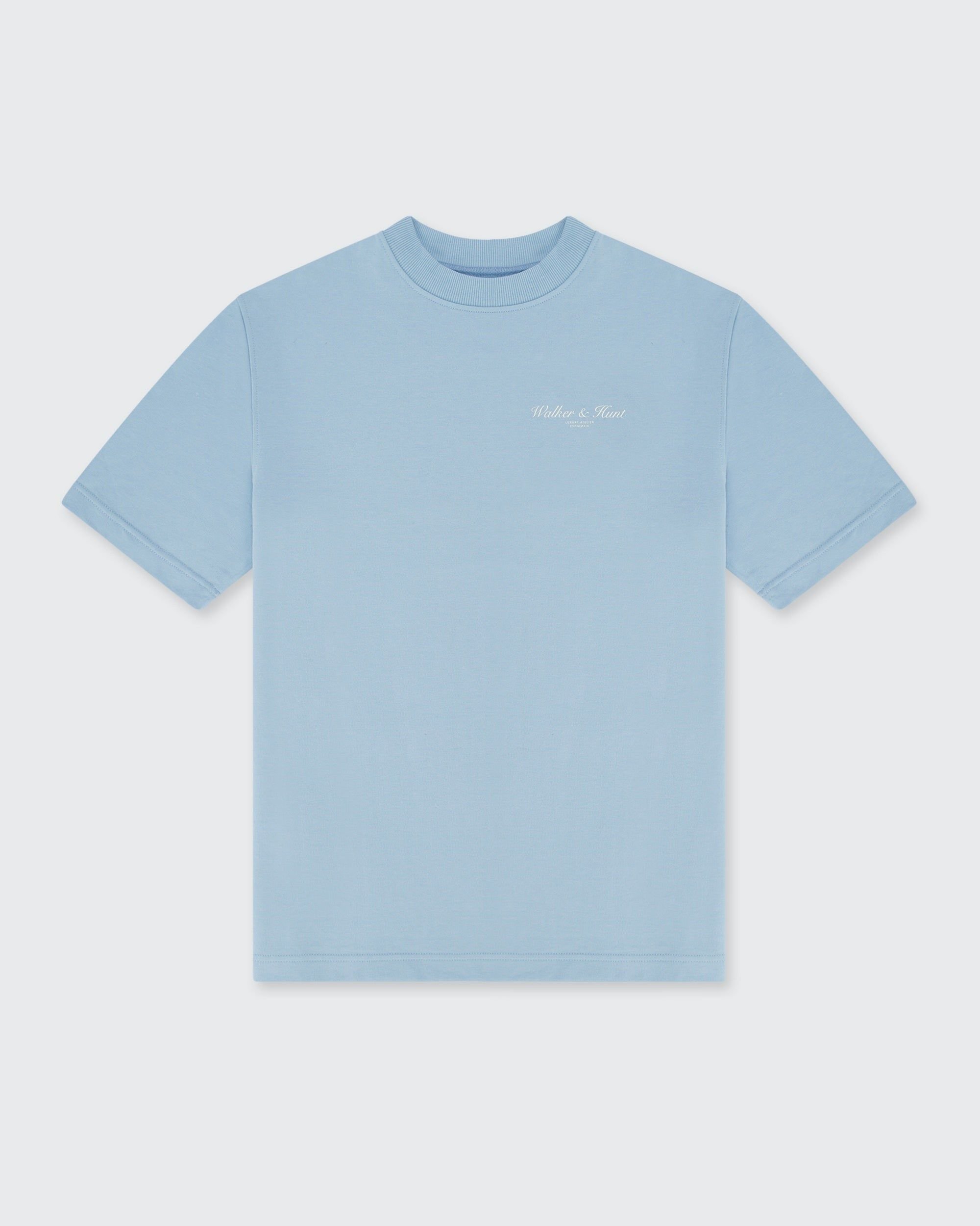 Walker & Hunt Walker & Hunt Men's Atelier' Tee in Baby Blue - 4