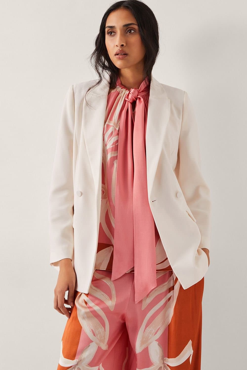 Monsoon Monsoon Women's Ashley Double-Breasted Blazer Ivory