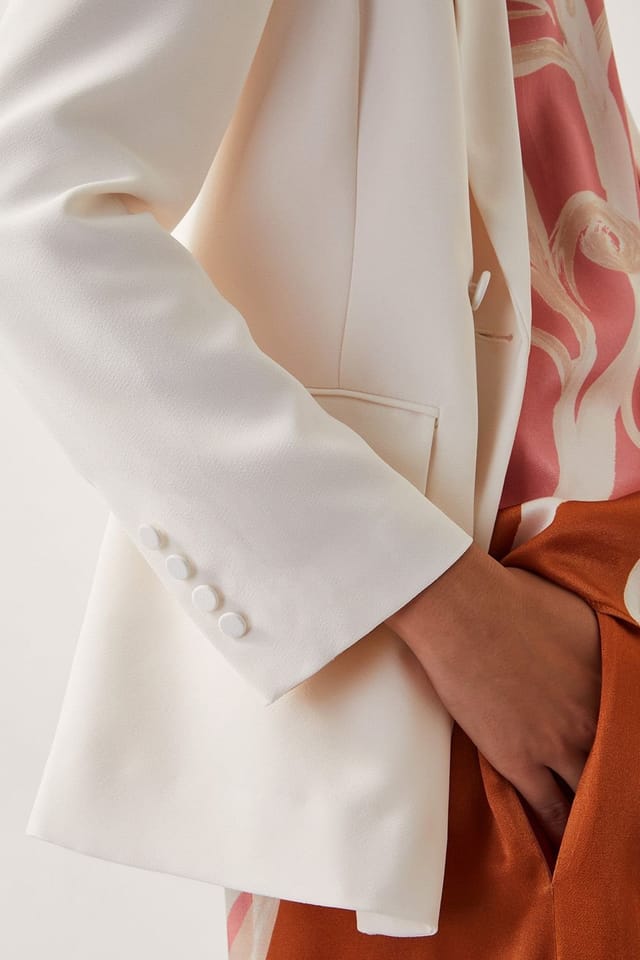 Monsoon Monsoon Women's Ashley Double-Breasted Blazer Ivory - 3