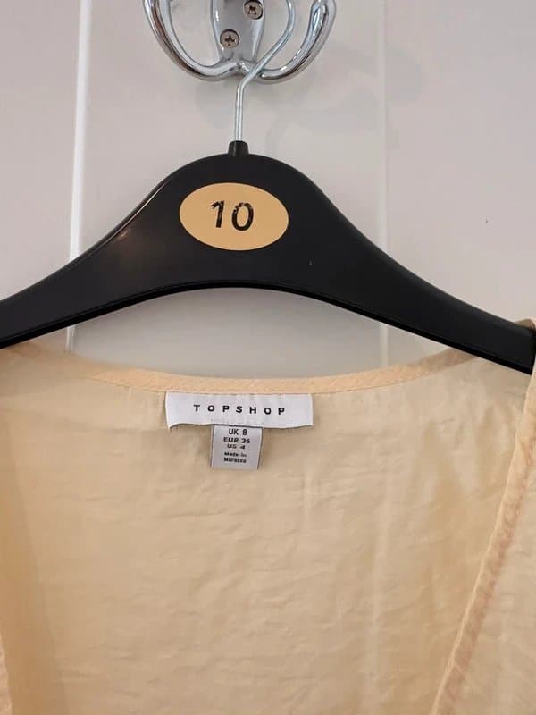 Topshop Topshop BN pastel yellow sheer blouse v neck blouse short sleeve blouse sheer lightweight