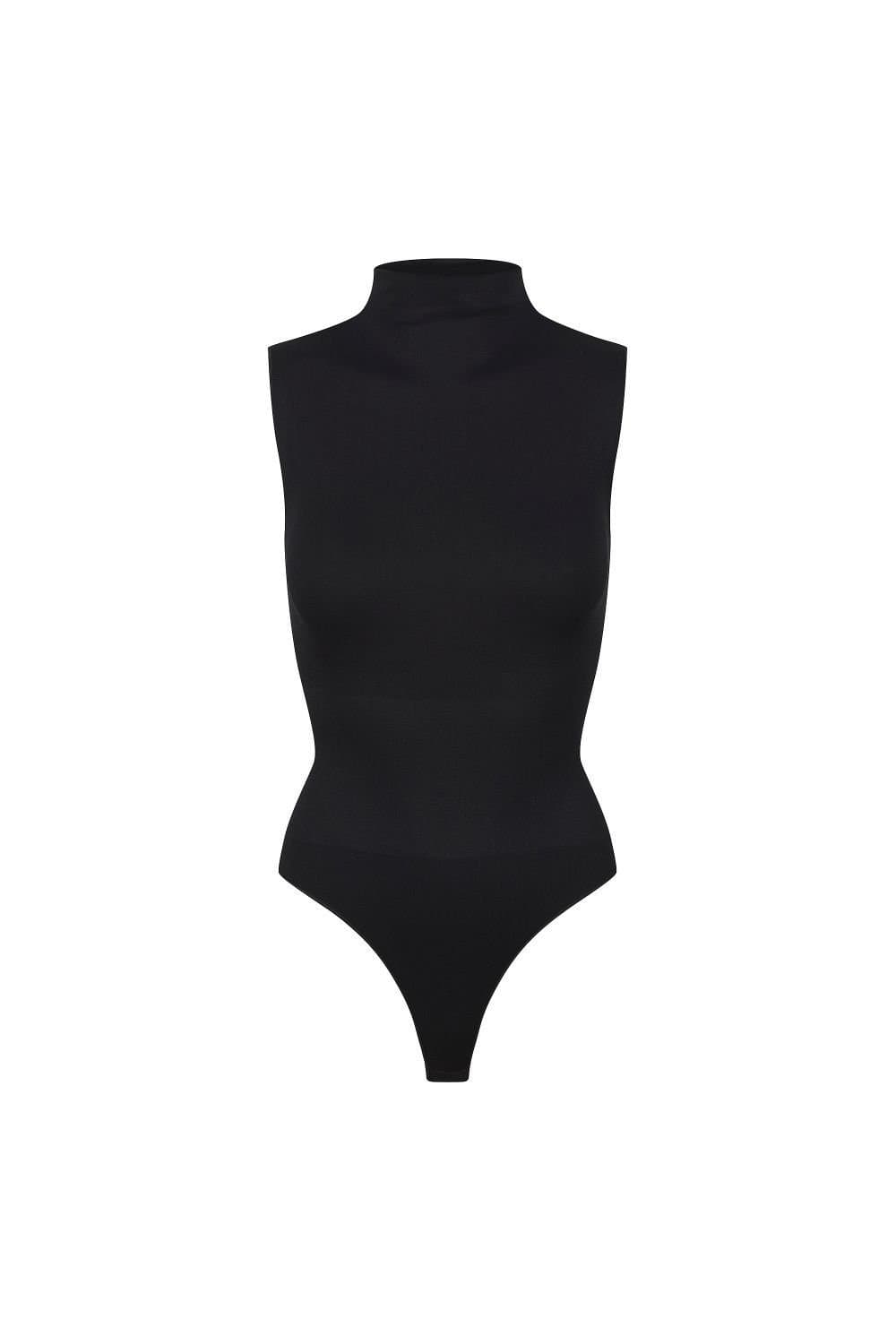Ruey Ruey Women's Sleeveless Turtleneck Sculpting Bodysuit In Black