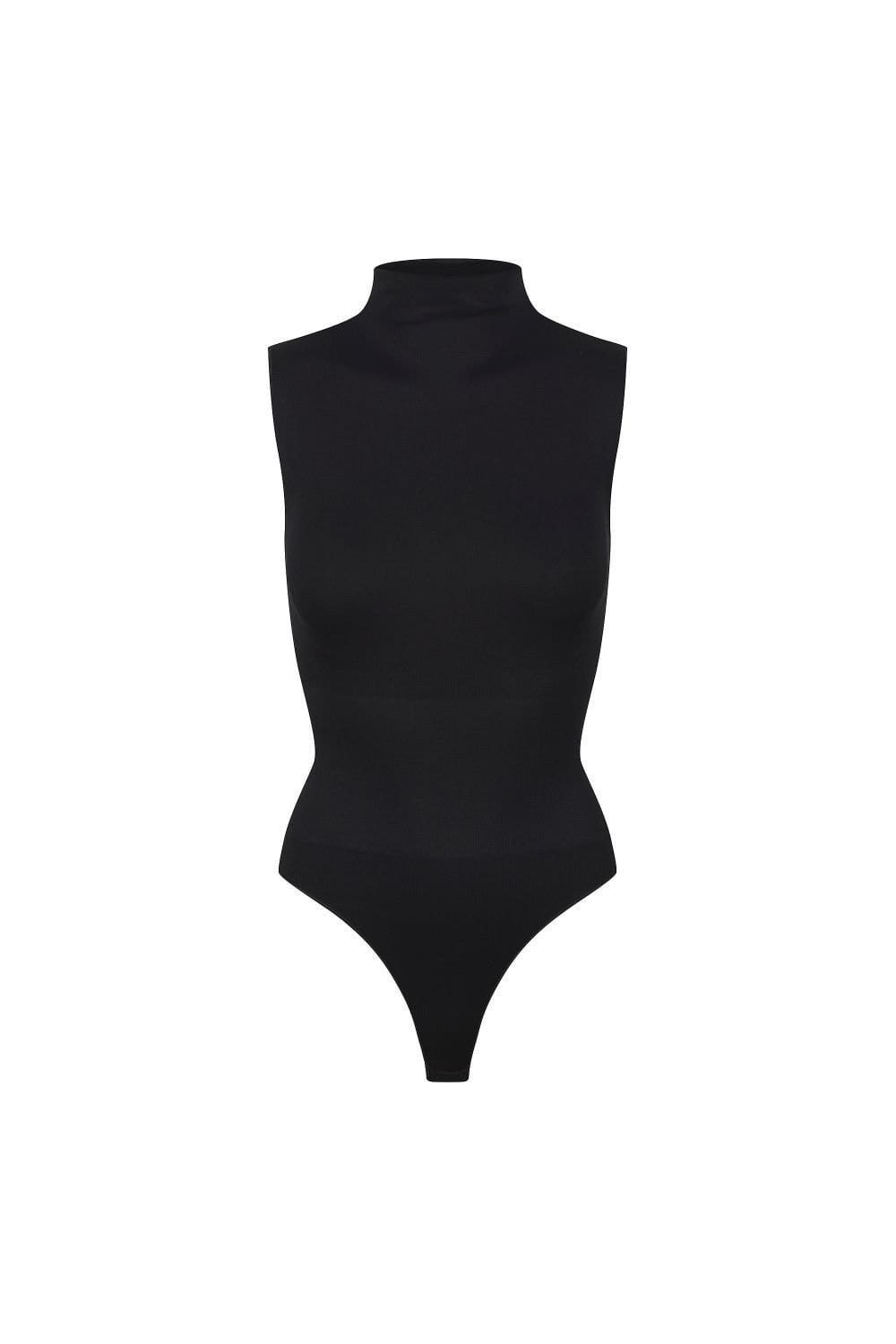 Ruey Women's Sleeveless Turtleneck Sculpting Bodysuit In Black
