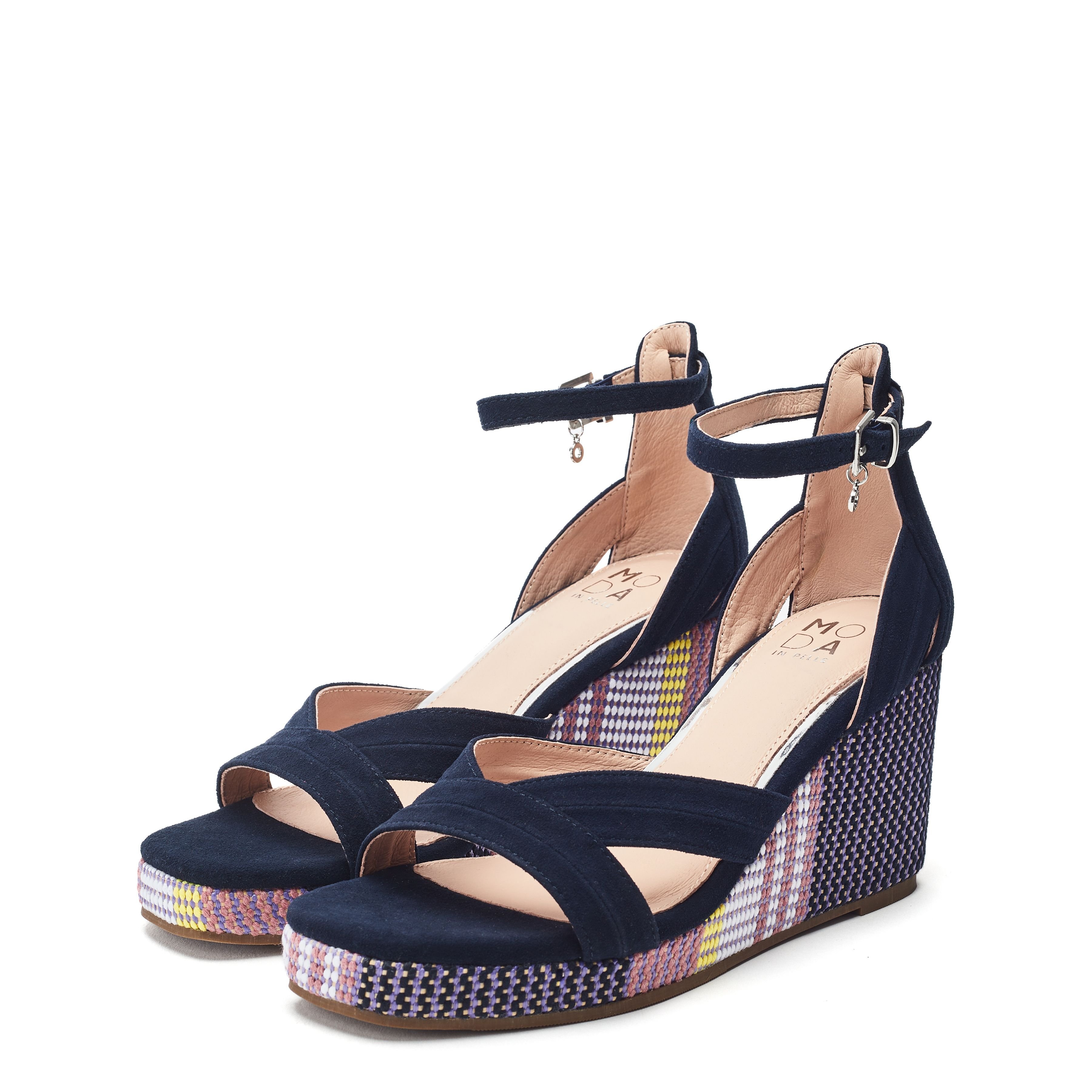 Moda In Pelle Moda In Pelle Women's 'May' Suede Wedges in Navy - 2