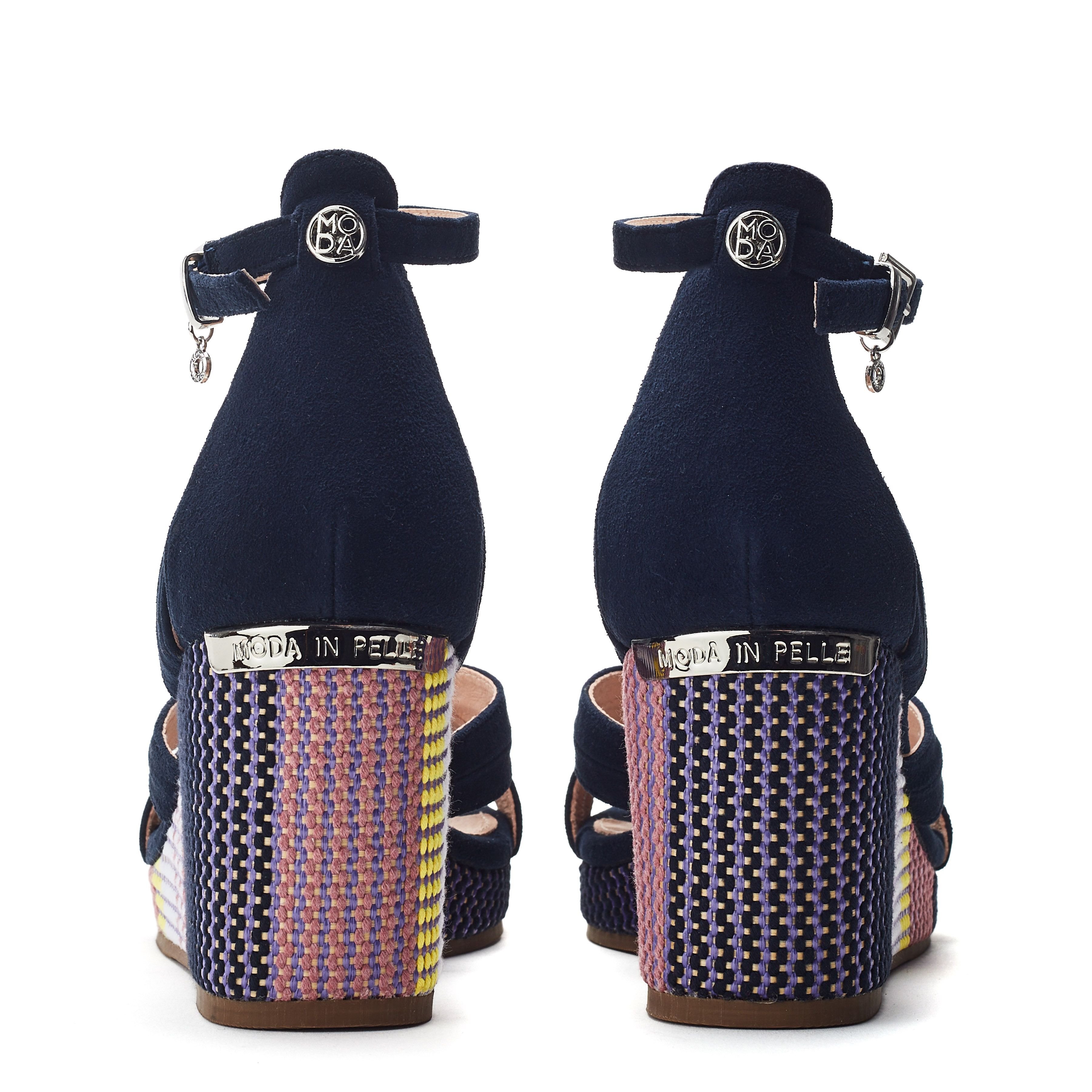 Moda In Pelle Moda In Pelle Women's 'May' Suede Wedges in Navy - 3