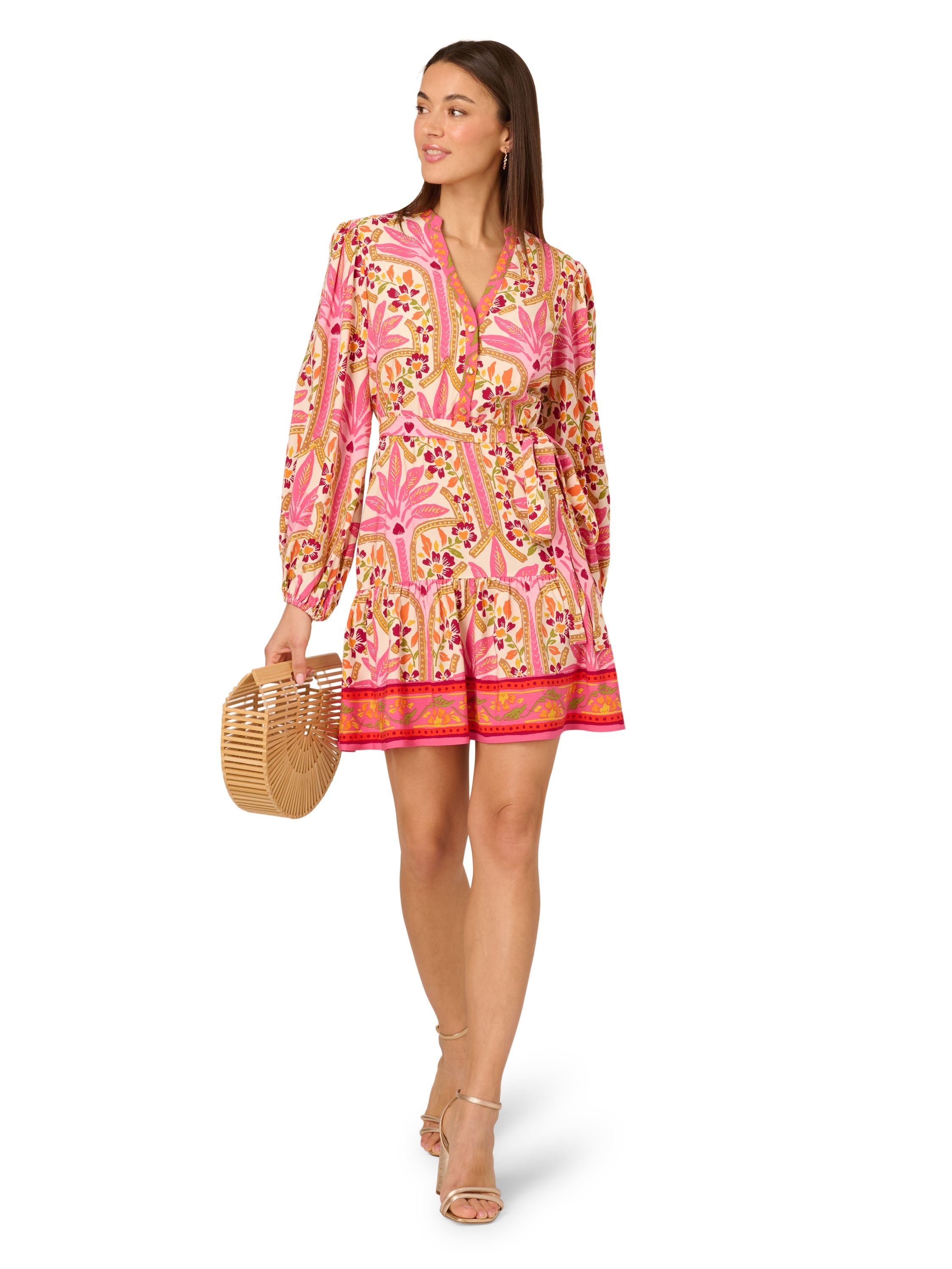 Adrianna by Adrianna Papell Adrianna by Adrianna Papell Women's Printed Flounce Dress - 2