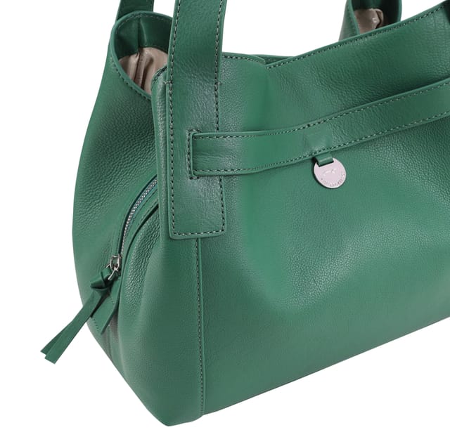 Paul Costelloe Paul Costelloe Women's Donato Leather Shoulder Bag in Green - 2