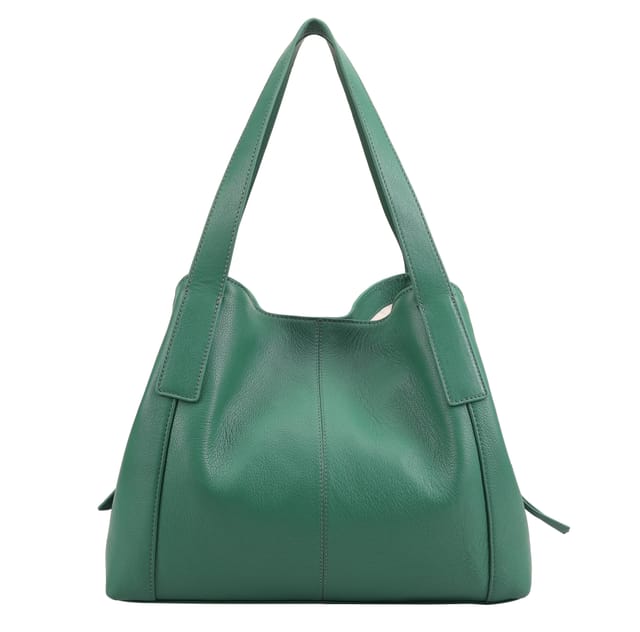 Paul Costelloe Paul Costelloe Women's Donato Leather Shoulder Bag in Green - 3