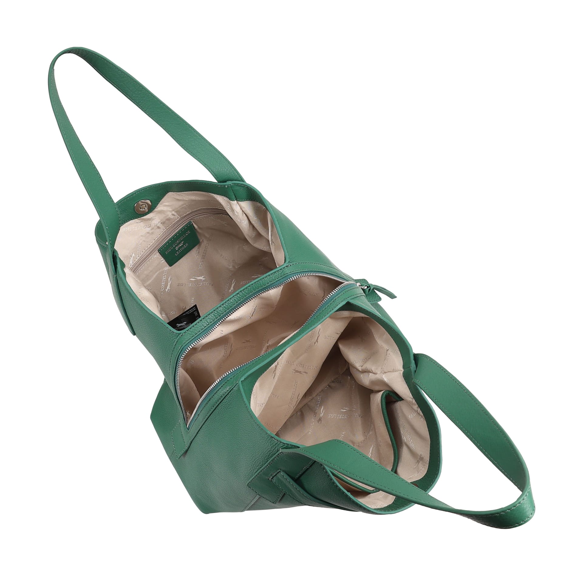 Paul Costelloe Paul Costelloe Women's Donato Leather Shoulder Bag in Green - 4