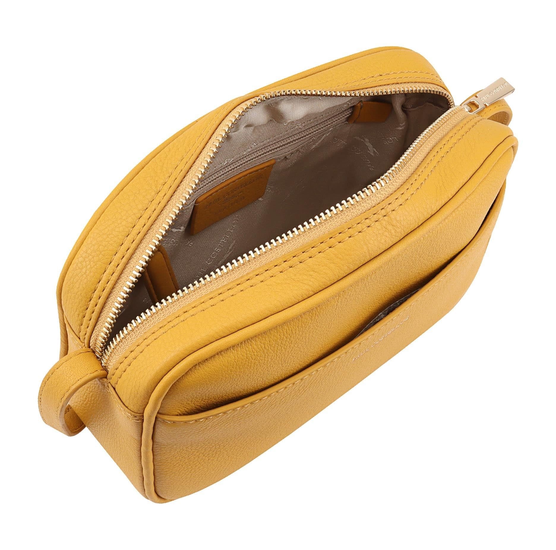 Paul Costelloe Paul Costelloe Women's Cooper Leather Cross Body Bag in Mustard - 4