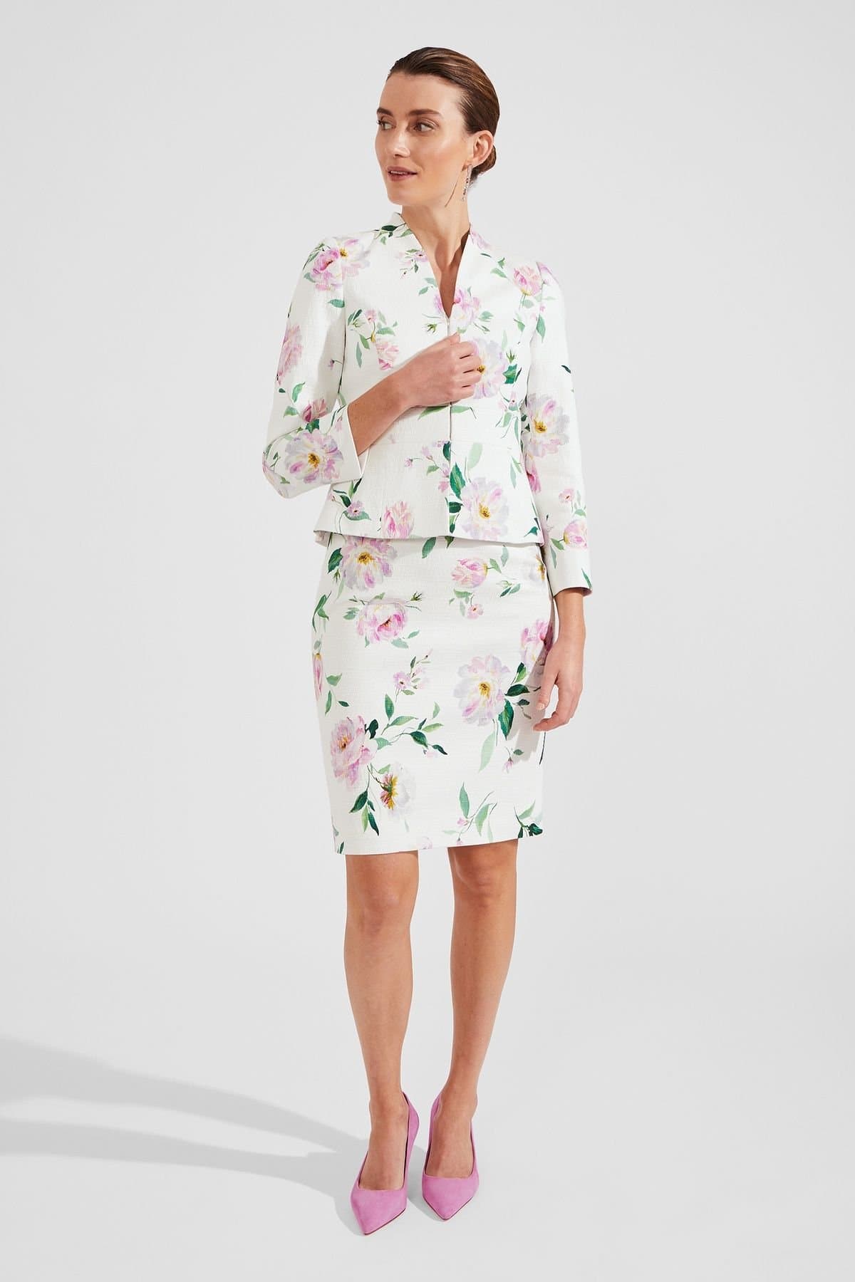 Hobbs London Hobbs London Women's Suzanna Tweed Jacket in White
