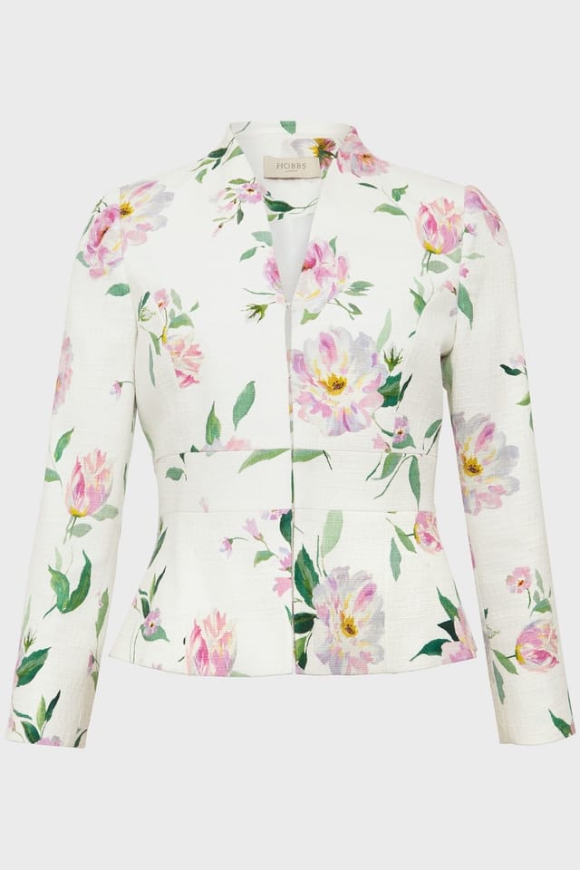 Hobbs London Hobbs London Women's Suzanna Tweed Jacket in White - 2
