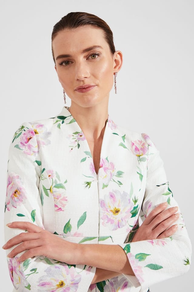 Hobbs London Hobbs London Women's Suzanna Tweed Jacket in White - 3