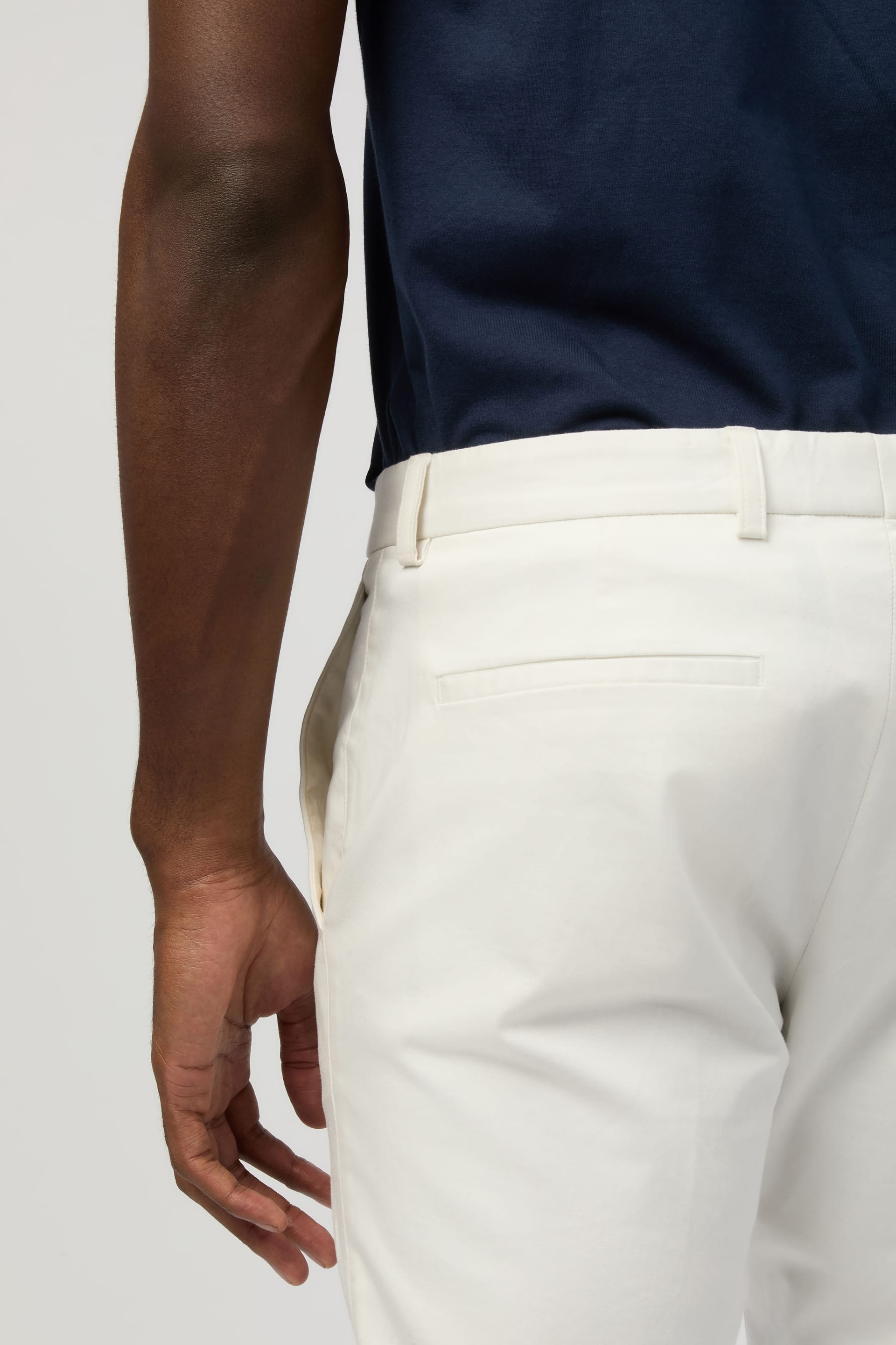 Melka Melka Men's Tailored Fit Chino in Beige - 4