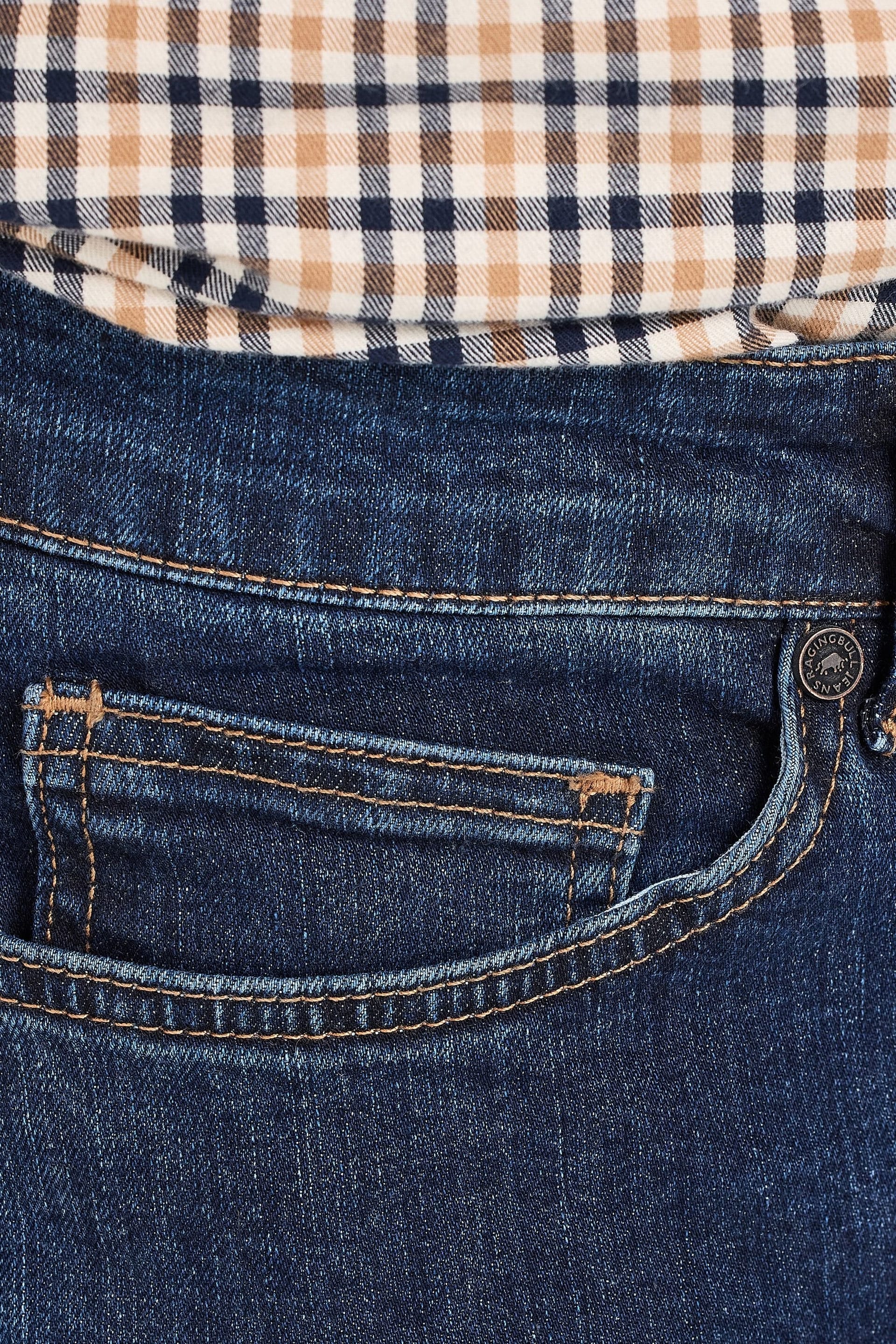 raging bull Raging Bull Men's Regular Fit Jean in Mid Blue - 4