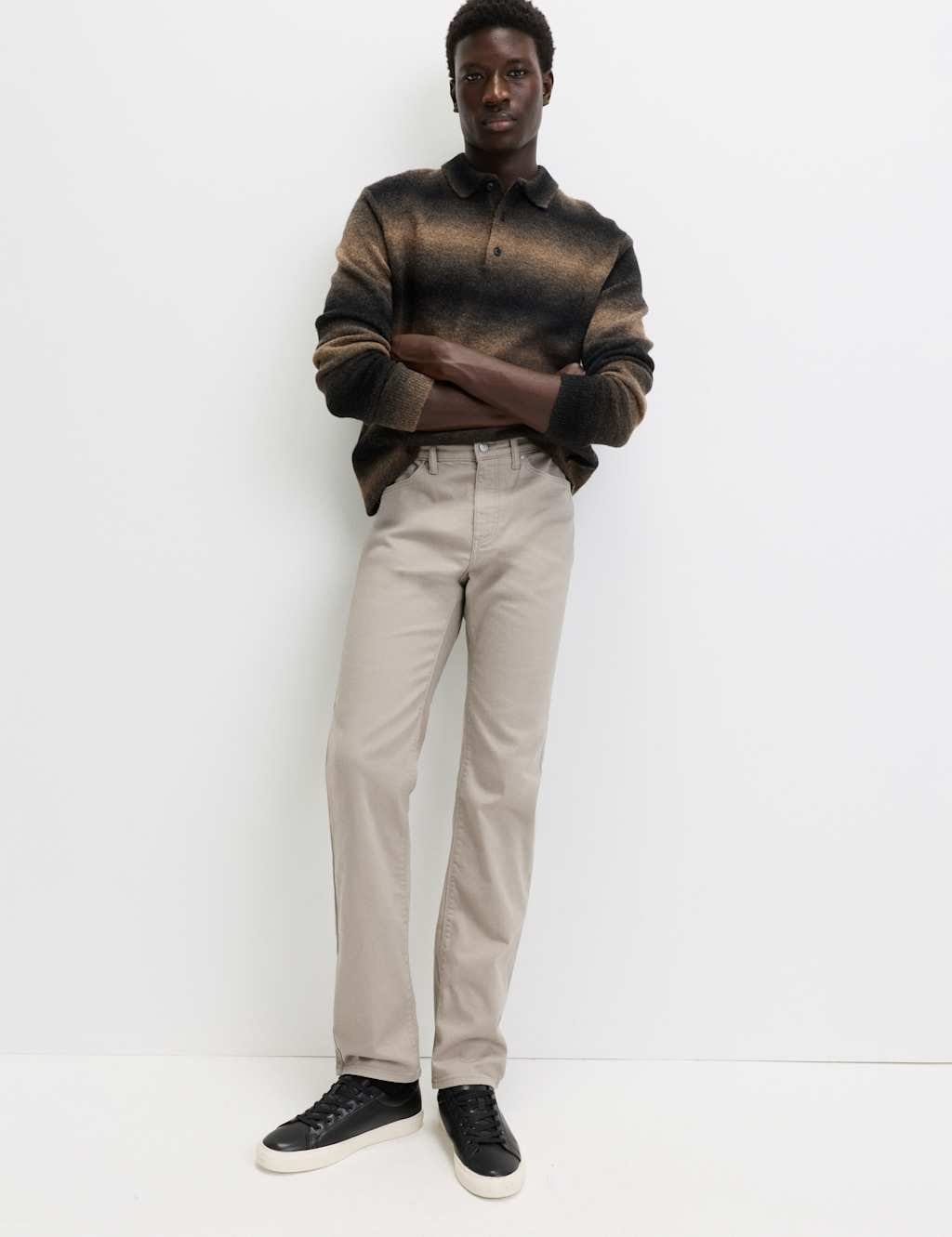 M&S Pebble Straight Fit Stretch Jeans