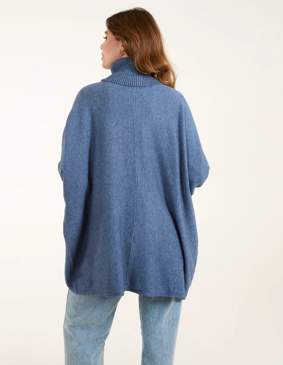 Blue Vanilla Roll Neck Pocket Jumper - 4