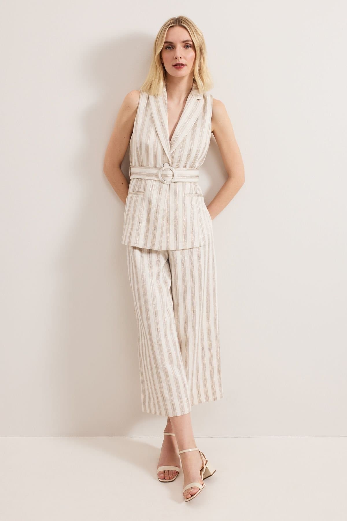 Phase Eight Phase Eight Ecru High Waist Suit Trousers