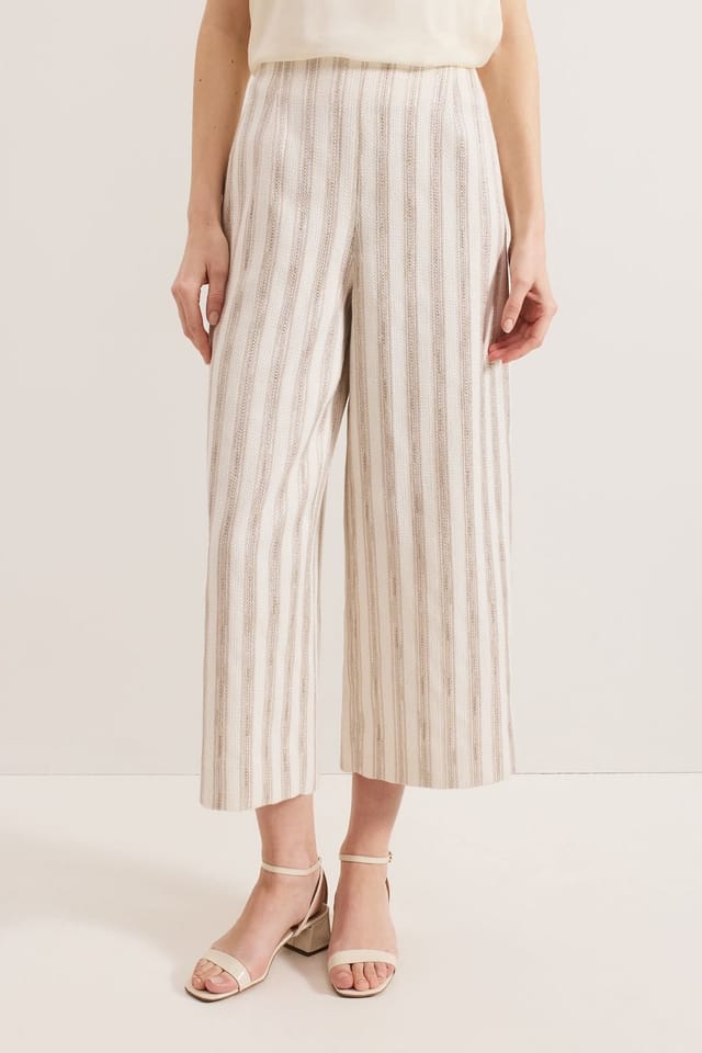 Phase Eight Phase Eight Women's Tabitha High Waist Suit Trousers in Ecru - 3