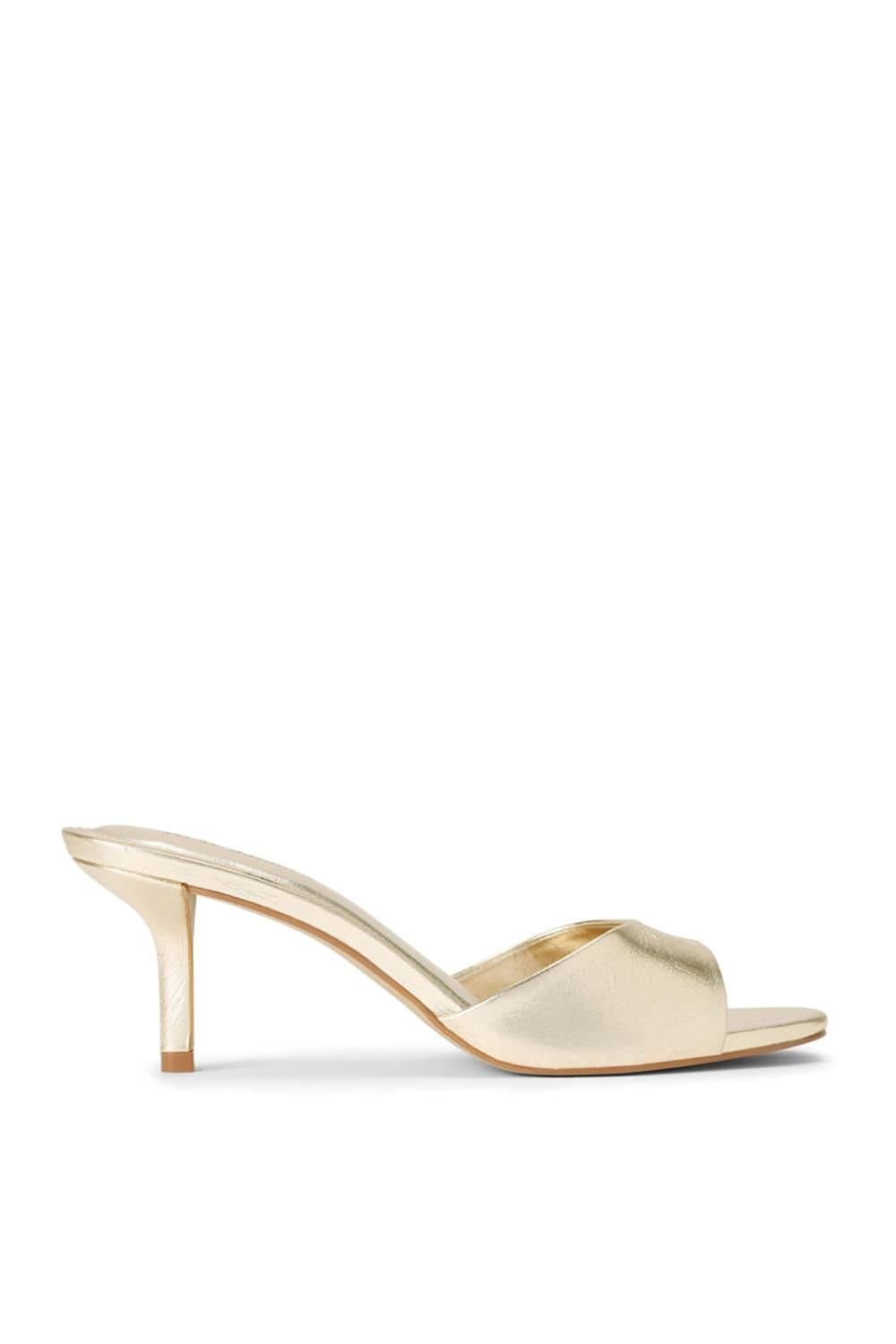 Steve Madden STEVE MADDEN Women's 'Kendrix Gold' Leather Heels in Gold