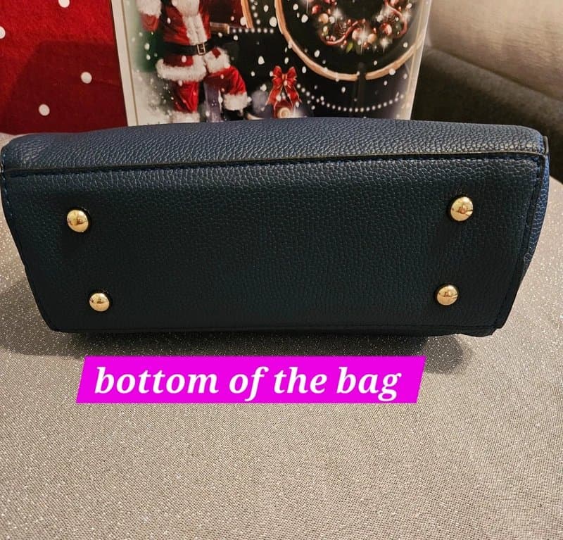No Label Selling New Ladies Navy & Grey pom pom handbag lovely gift