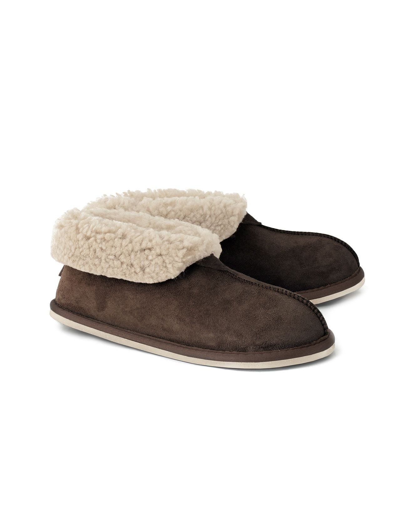 Celtic & Co Celtic & Co Women's ' Shearling Bootee Slippers in Chocolate - 2