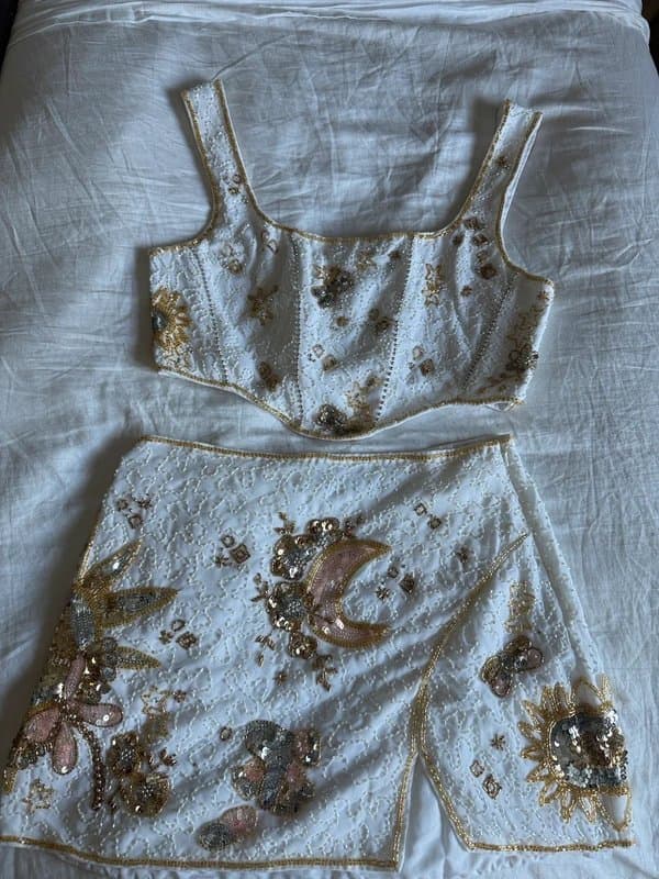 ASOS ASOS embroidered celestial co-ord - Ibiza/bridal fit