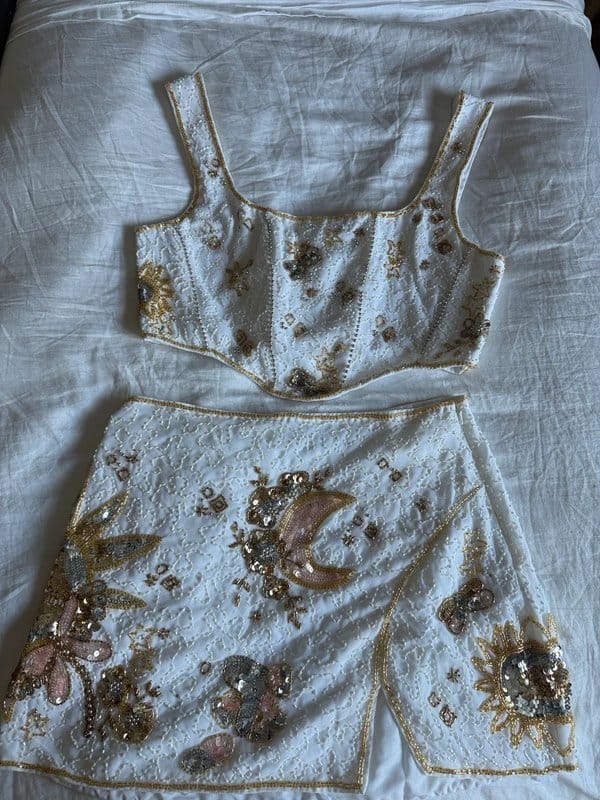ASOS ASOS embroidered celestial co-ord - Ibiza/bridal fit - 1